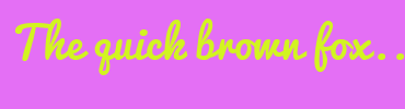 Image with Font Color D2F421 and Background Color E46FF5